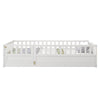Cozy Twin Montessori Floor Bed with Safety Barrier