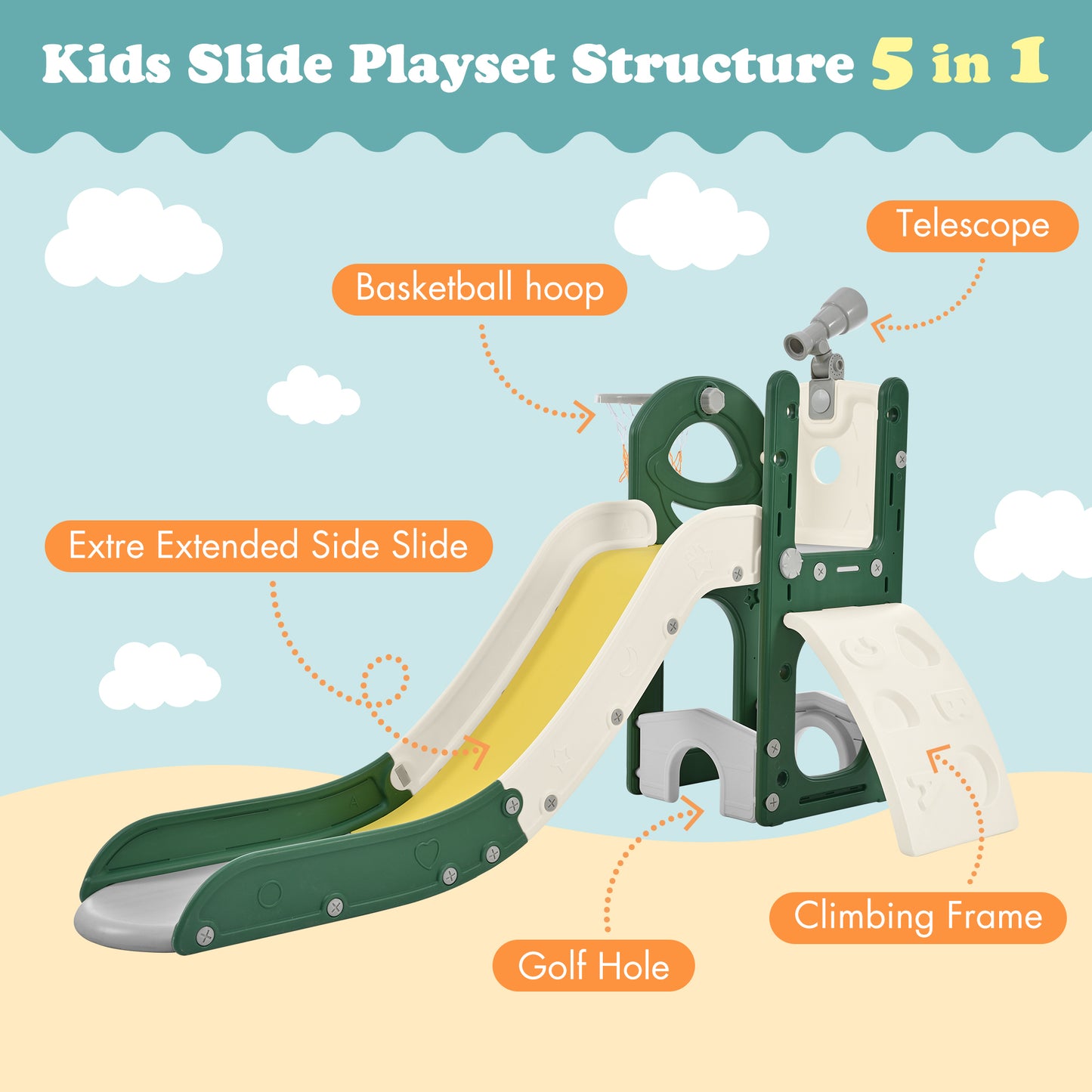 Space Adventure Playset with Slide and Fun Activities