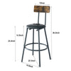 Rustic Round Bar Table & Cozy Stool Set