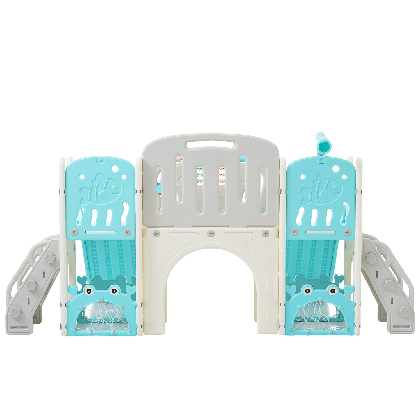 Ocean Adventure Playset with Double Slides & Fun Features!