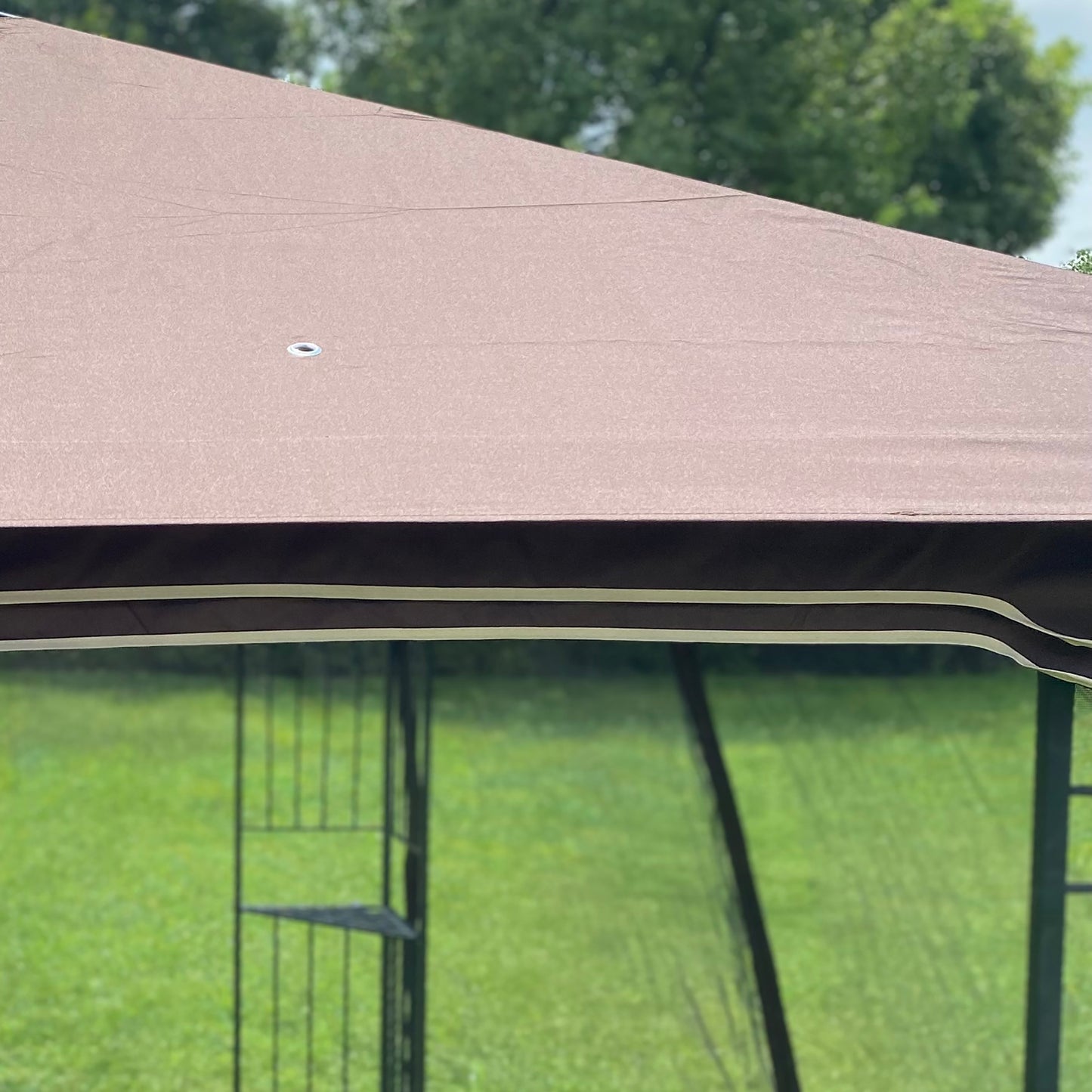 Cozy Garden Gazebo with Mosquito Net and Breezy Double Roof