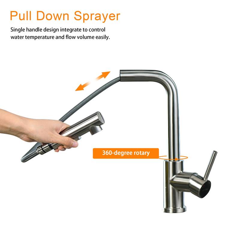 Sleek Pull-Down Kitchen Faucet