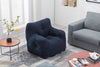 Cozy Teddy Bean Bag Chair in Dark Blue