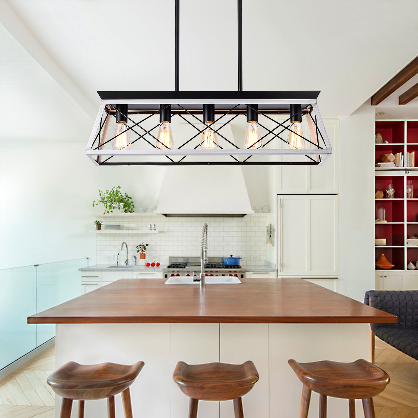 Charming Farmhouse 5-Light Chandelier for Dining Room