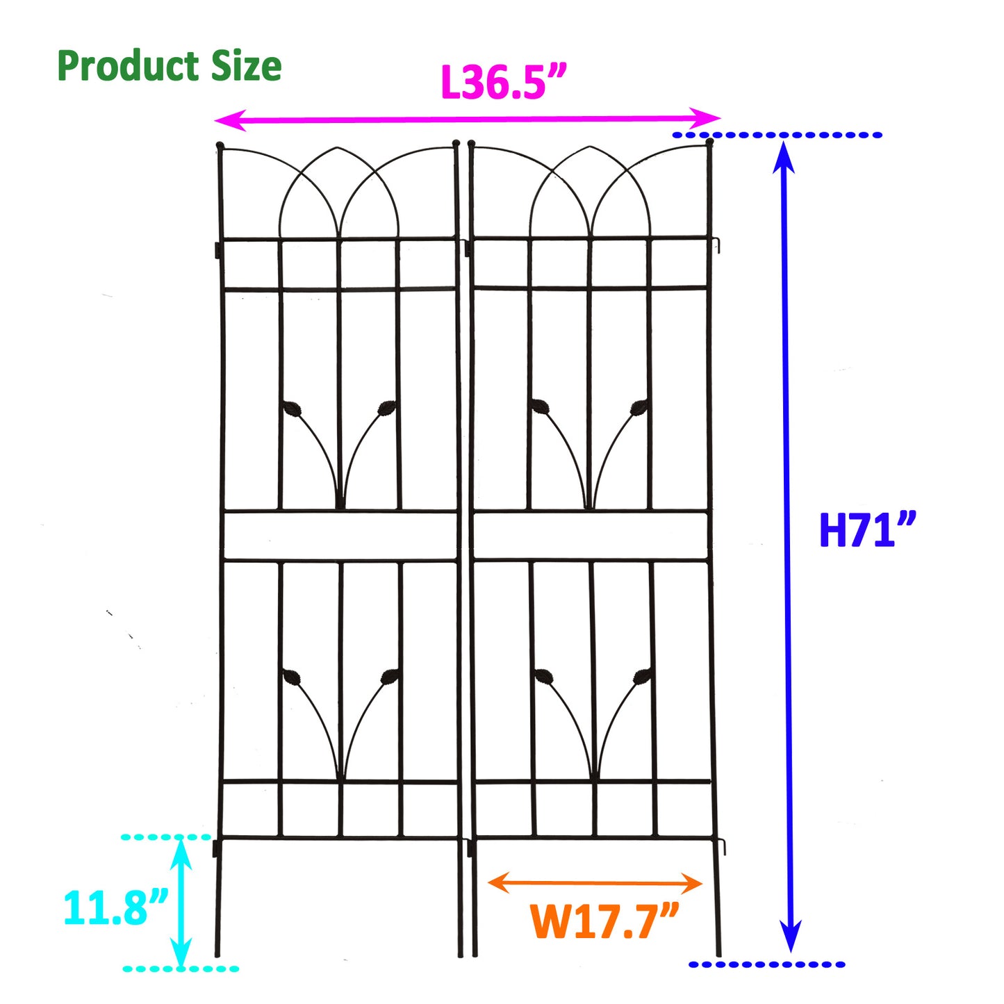 Stylish Metal Garden Trellis Set for Climbing Plants