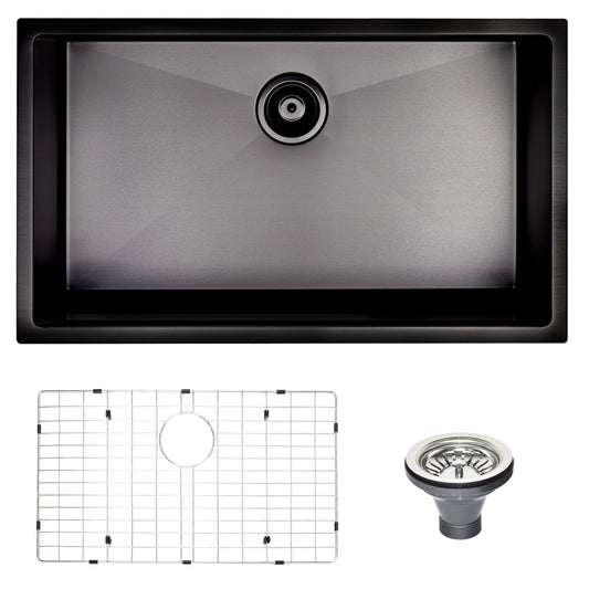 Sleek Undermount Kitchen Sink with Grid