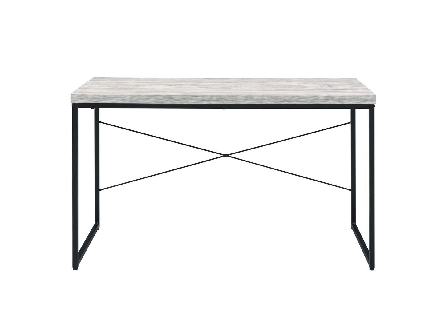 Chic Jurgen Desk in Antique White & Black