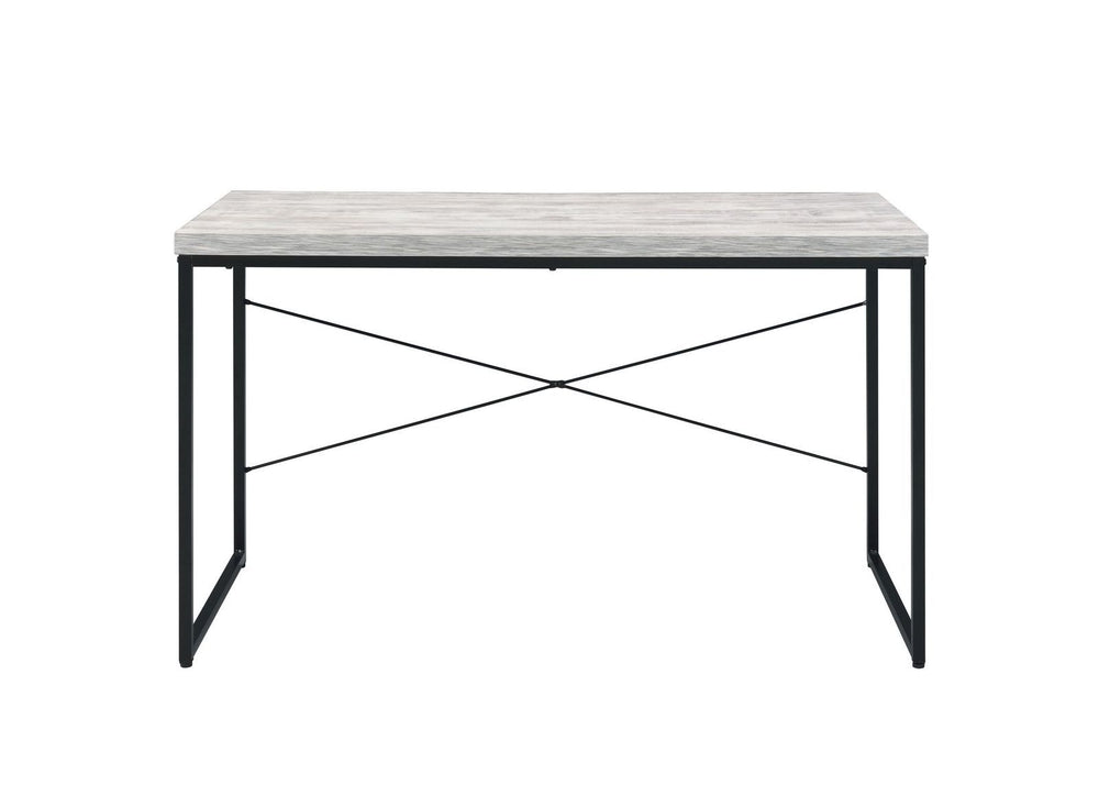 Chic Jurgen Desk in Antique White & Black