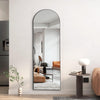 Sleek Black Arch Full-Length Mirror