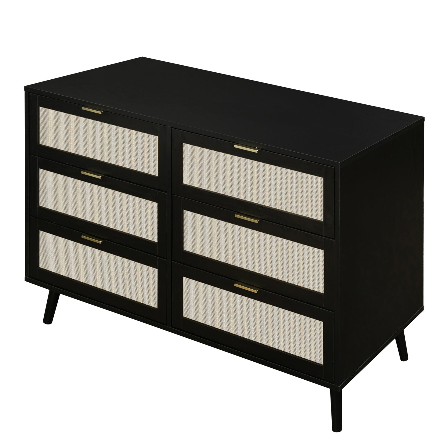 Chic Black Wooden Dresser