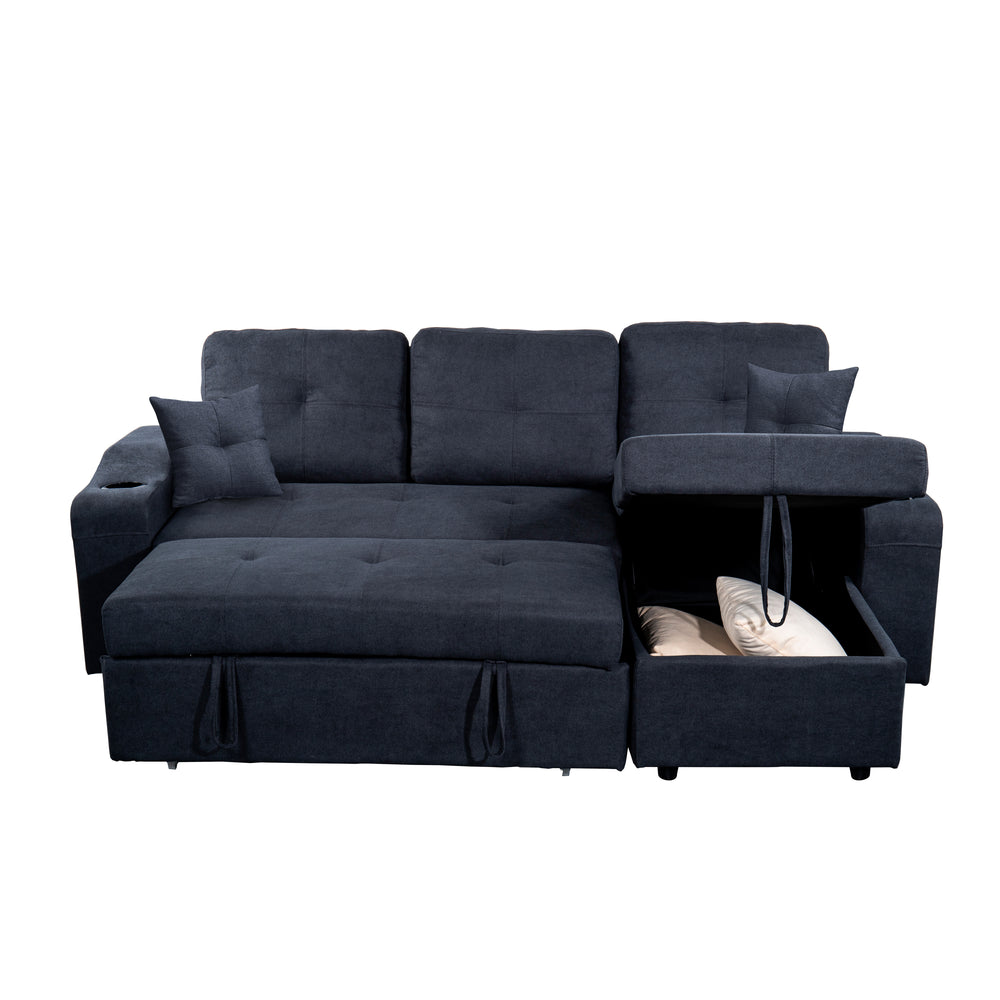 Cozy Corner Convertible Sofa with Storage