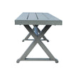 Chic Gray Aluminum Outdoor Bench