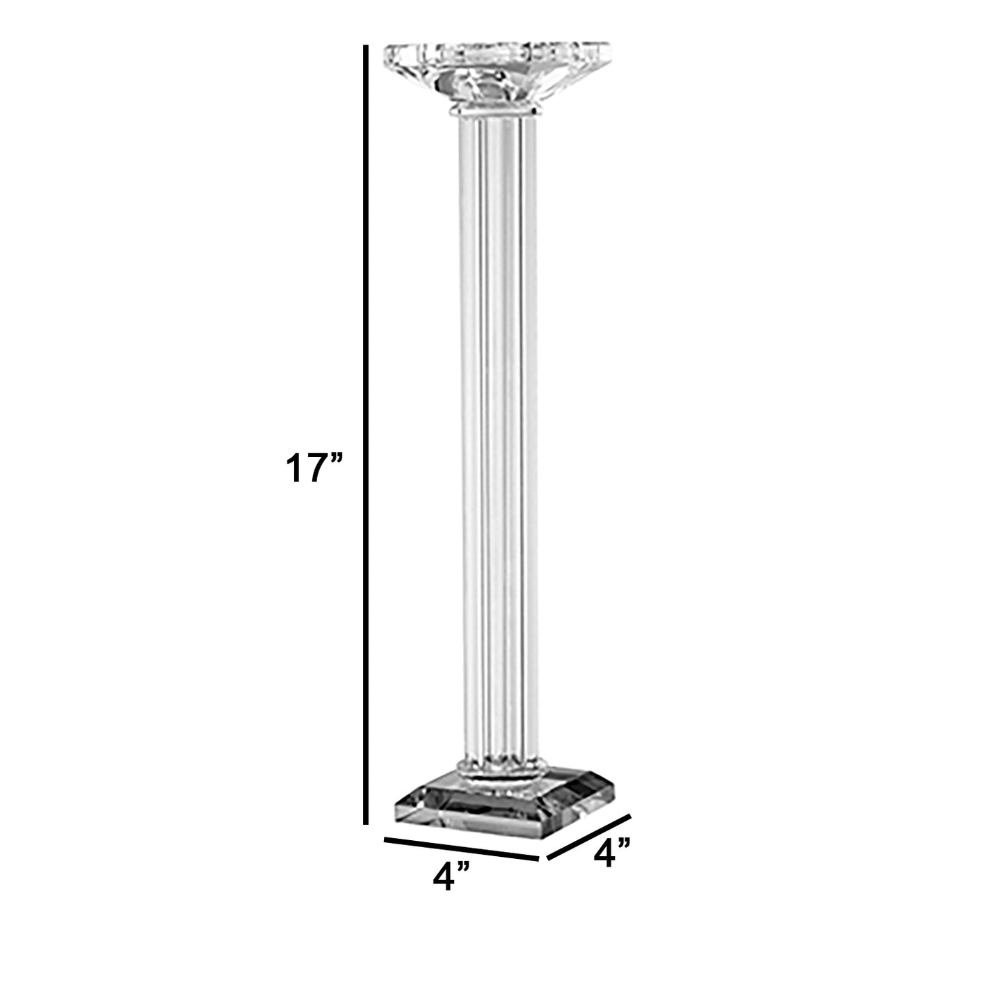 Elegant Glass Pillar Candle Holder