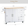 Versatile Mobile Kitchen Island & Cart with Extendable Table