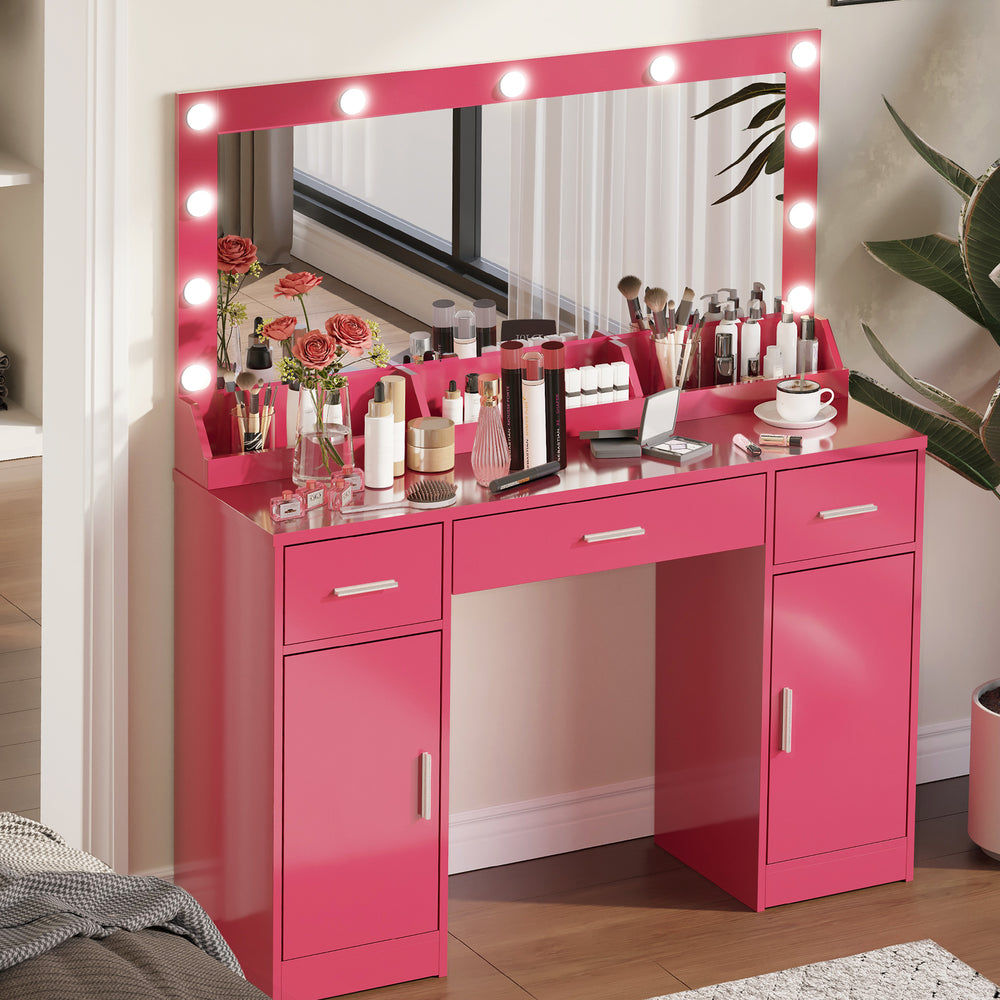 Sparkle & Shine Makeup Vanity in Rose Pink