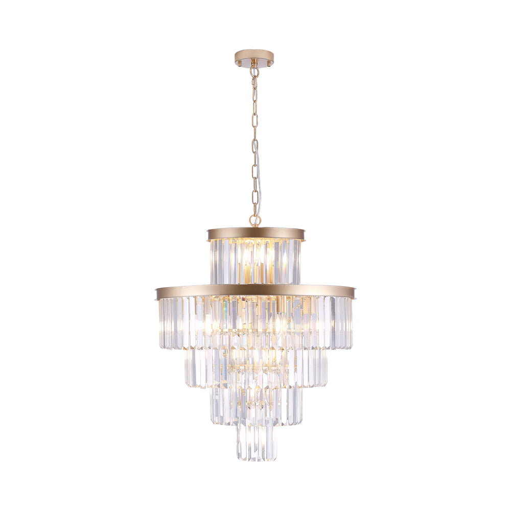 Radiant Gold Crystal Chandelier