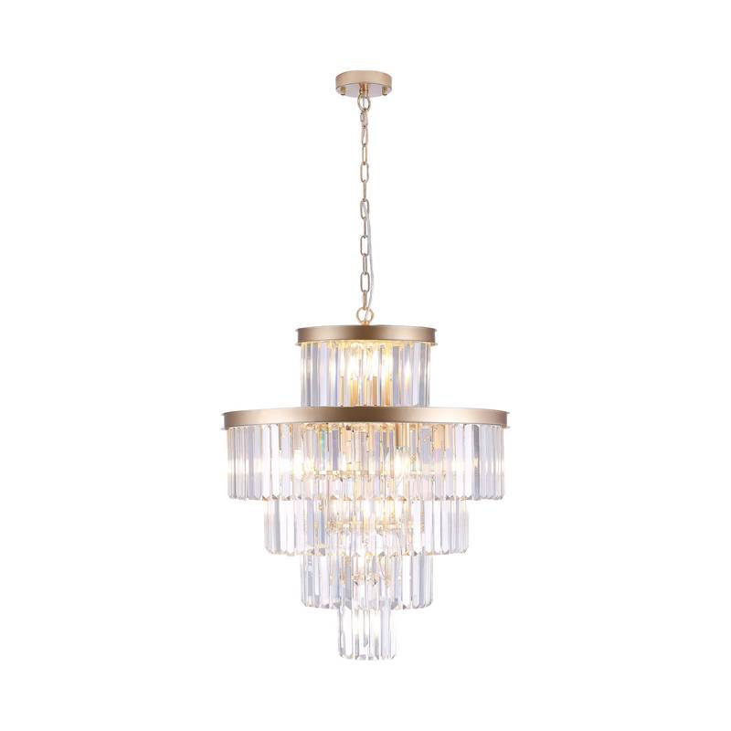 Radiant Gold Crystal Chandelier