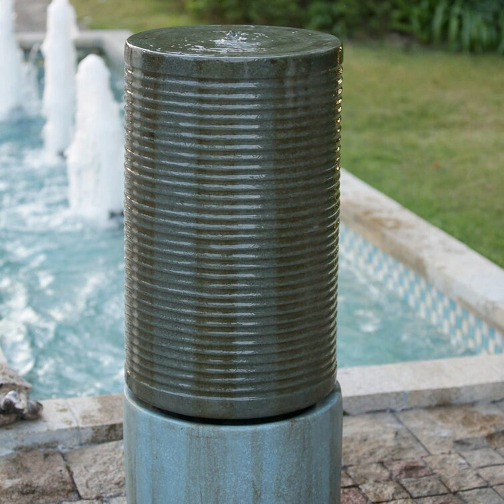 Green Tower Bird Bath Fountain