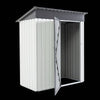 Garden Essentials Metal Storage Shed - Gray & White Rainproof Tool Keeper