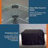 Smokeless Outdoor Fire Pit Table with Glass Guard