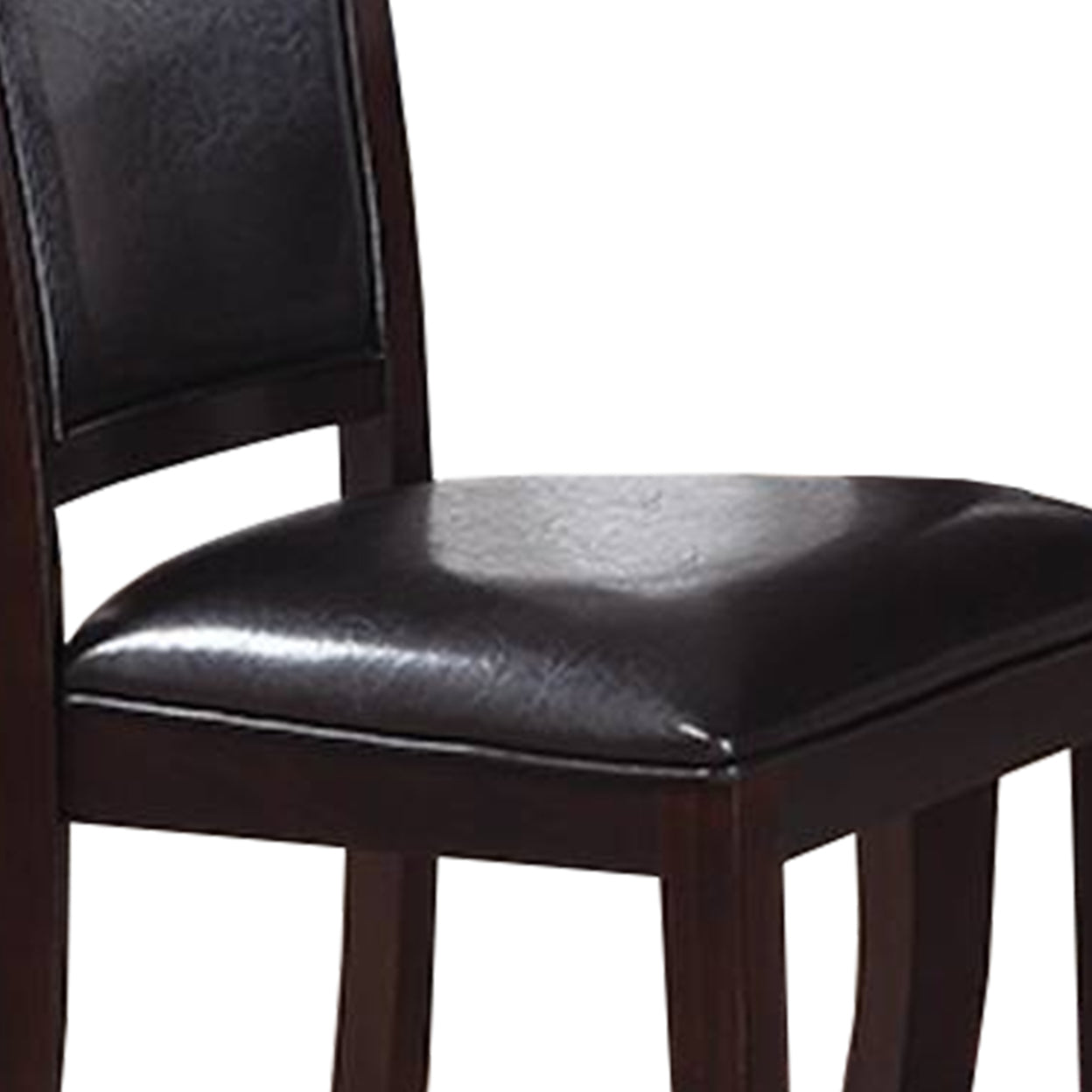 Chic Duo: Mid-Century Modern Faux Leather Dining Chairs in Brown