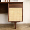 Natural Charm Black Walnut Desk - Spacious Home Office with Storage