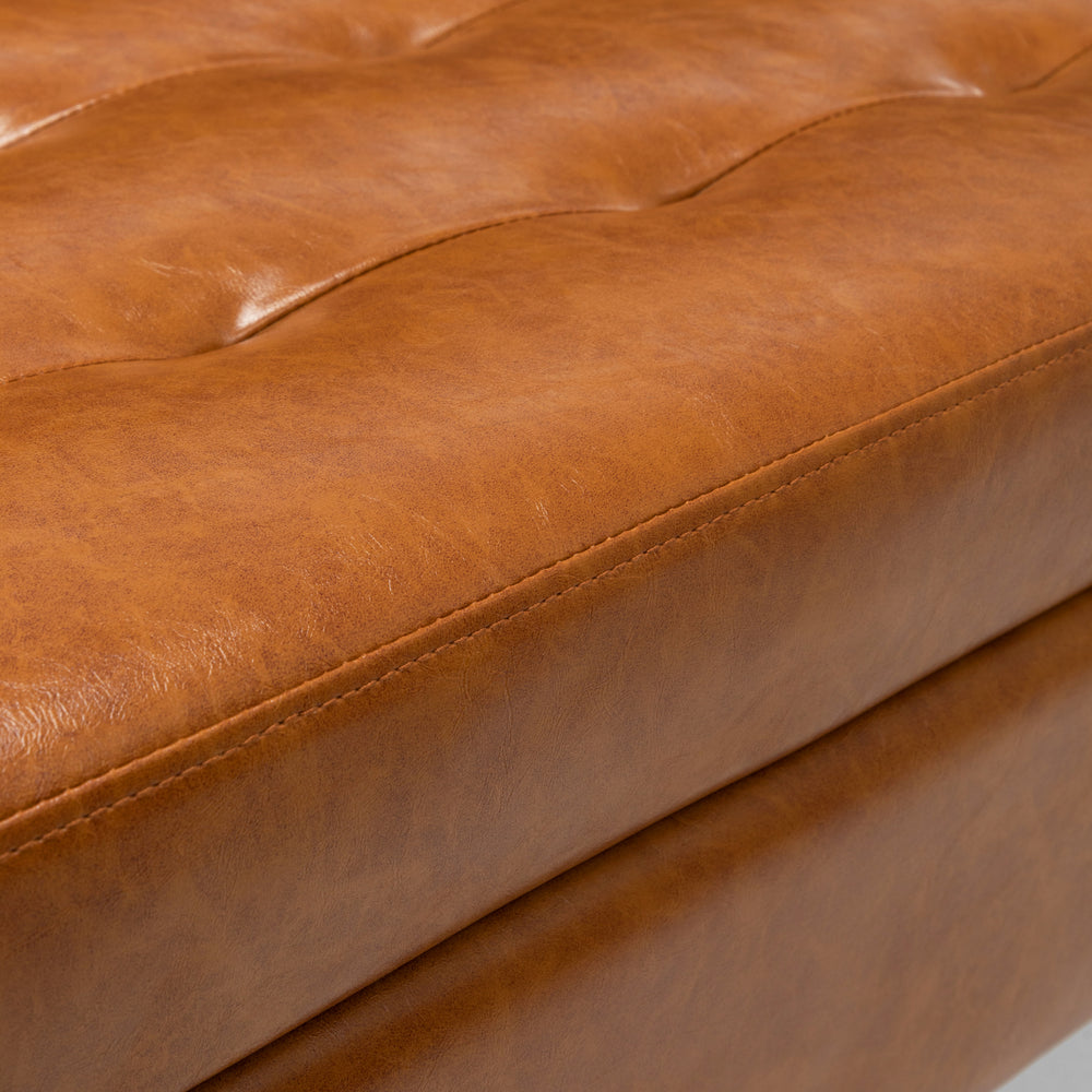 Stylish Leather Storage Bench