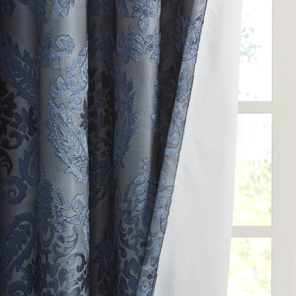 Elegant Blackout Paisley Curtain Panel