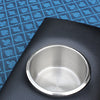 Blue Oval Poker Table with Detachable Armrests and Chip Tray