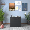 Sleek Black Lateral Filing Cabinet