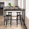 Rustic Charm Kitchen Set with Bar Stools