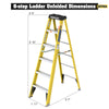 Bright Yellow Fiberglass Step Ladder - Heavy Duty Design