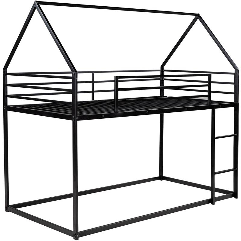 Cozy Black House Bunk Bed