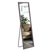 Elegant Gray Wood Framed Full-Length Mirror