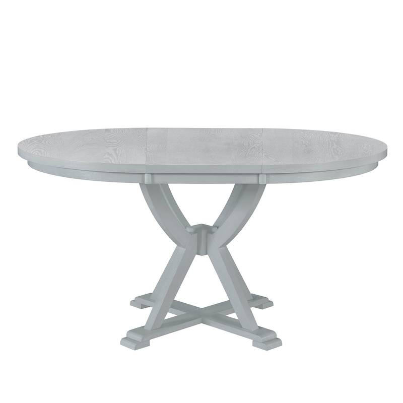 Chic Extendable Round Dining Set with Cross Back Chairs