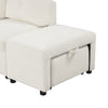 Haven L-Shaped Sofa Bed with Ottoman & USB Ports - Beige