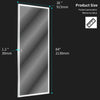 GlamGlow LED Bathroom Mirror: Illuminated Full-Body Reflection in Silver