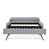 Linen Grey Daybed with Trundle and USB Charging