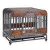 Stylish Comfort Dog Crate with Easy Wheels & Removable Trays