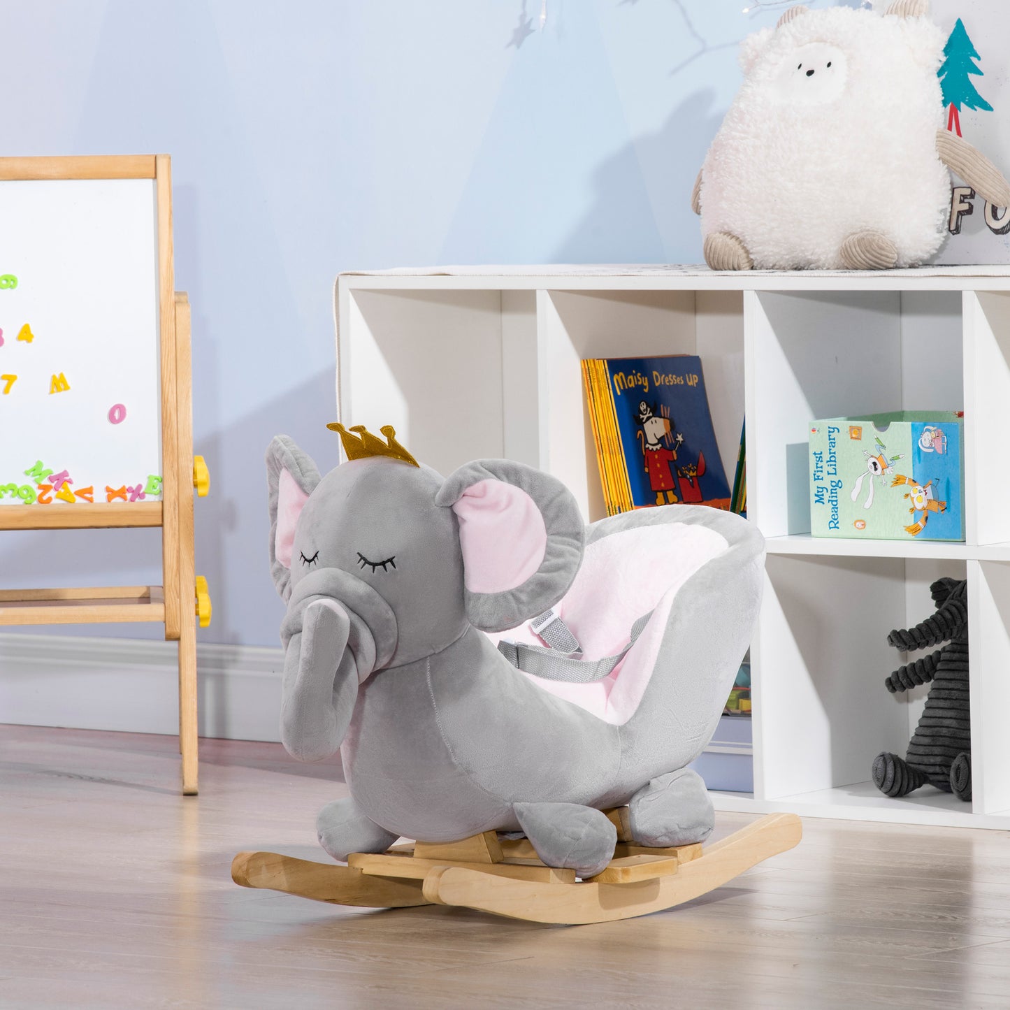 Qaba Elephant Rocking Chair - Fun & Safe Toddler Toy!