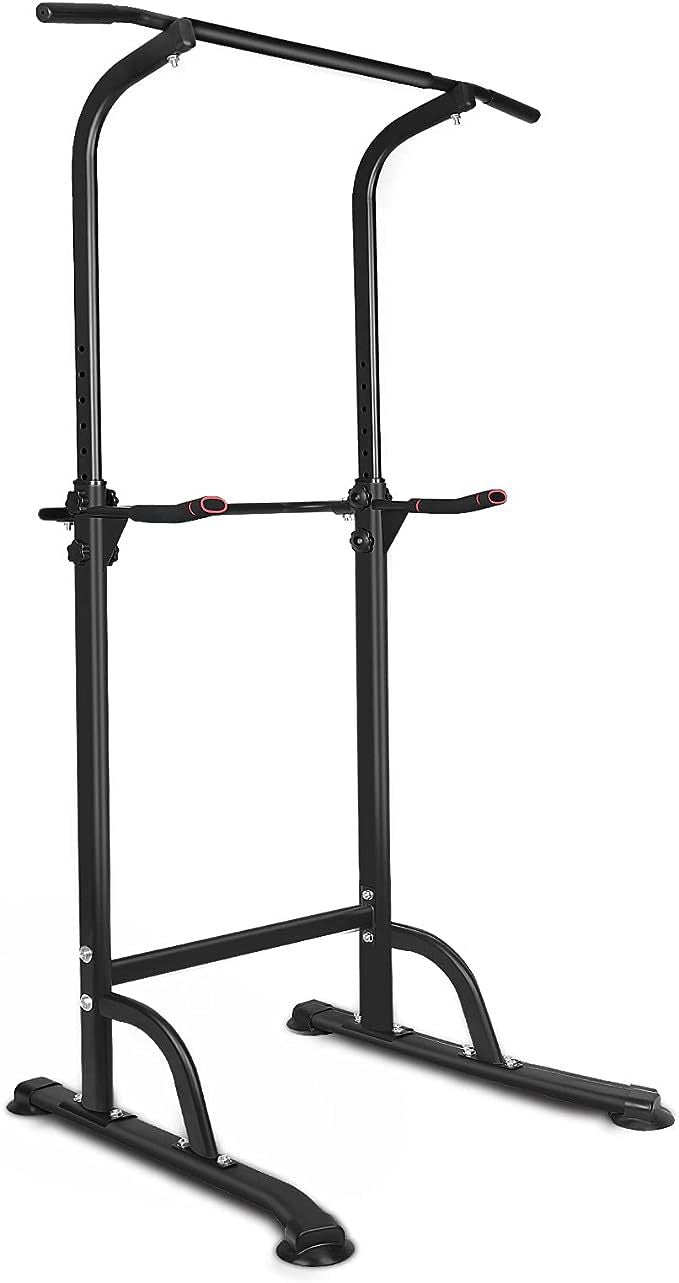 All-in-One Fitness Tower: Adjustable Dip & Pull-Up Station