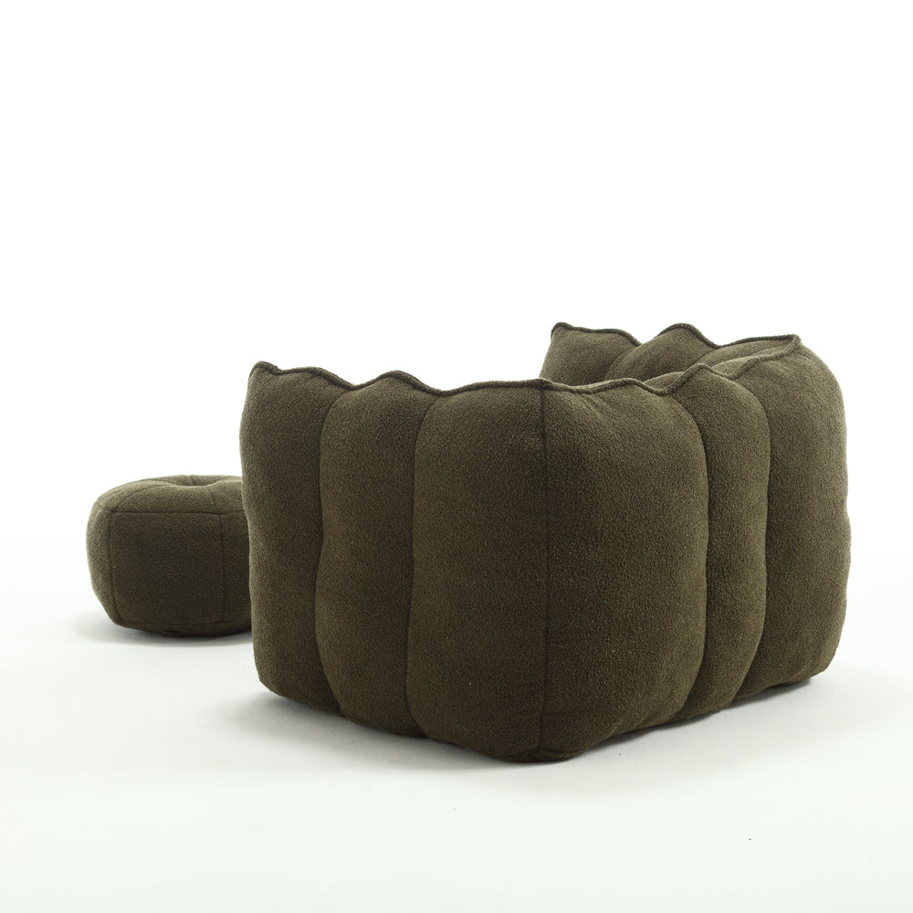 Cozy Nest Bean Bag Sofa with Footstool