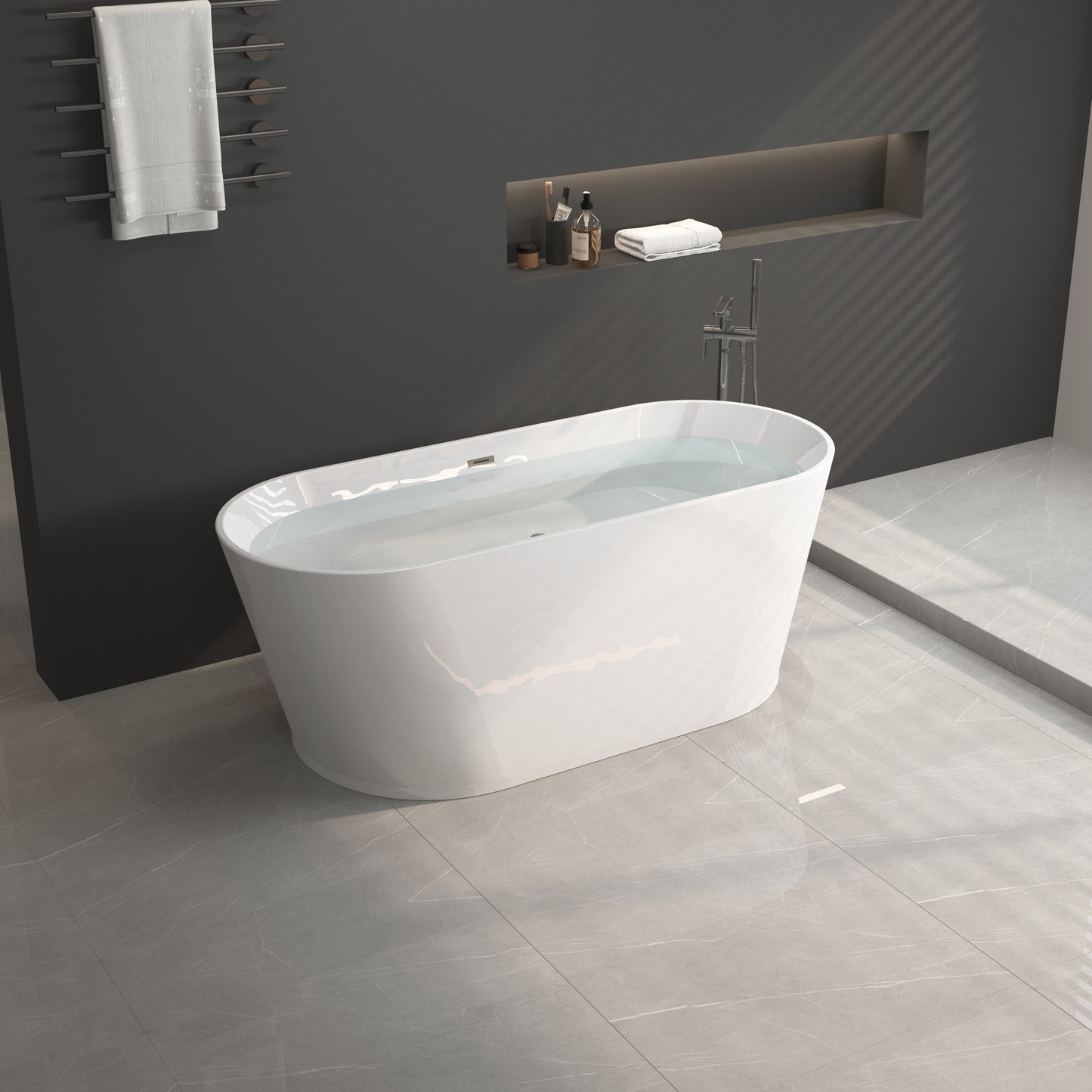 Serene Oval Acrylic Soaking Tub