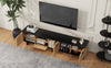 Sleek Media Console with Cabinets and Open Shelves