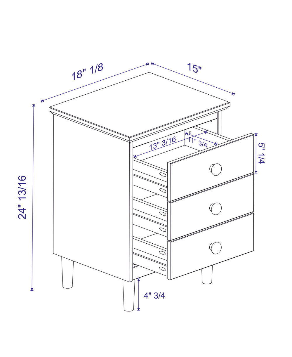 Caramel Classic Wooden Nightstand