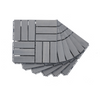 Acacia Interlocking Deck Tiles - Light Gray Outdoor Flooring