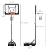 Soozier Adjustable Portable Basketball Hoop