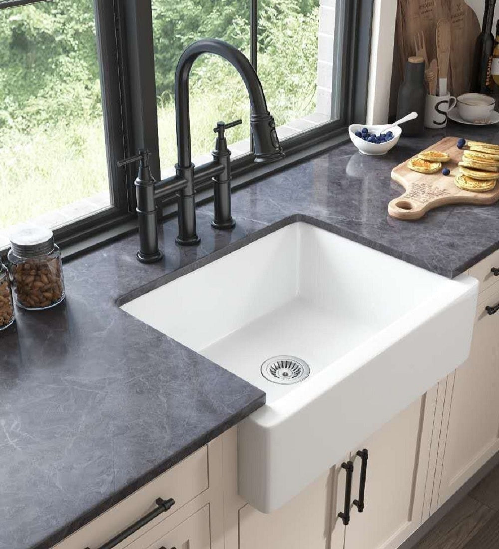 Charming White Farmhouse Kitchen Sink