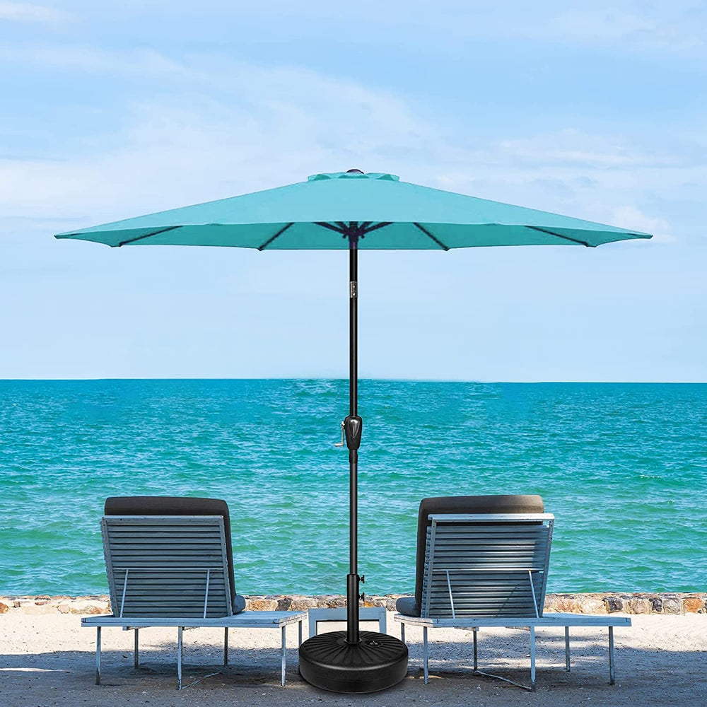 Turquoise Patio Umbrella with Easy Tilt and Crank