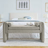 Cozy Gray Linen Bench